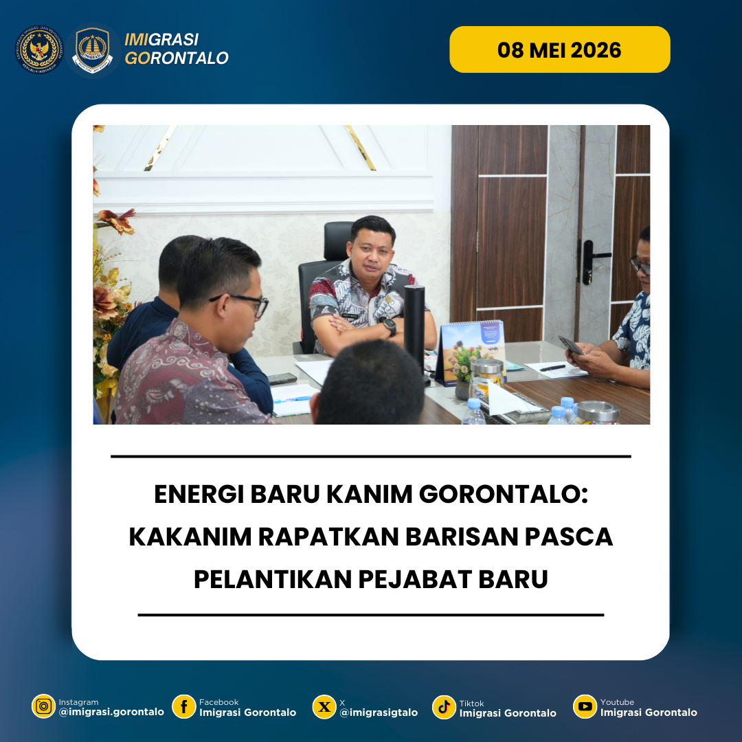ENERGI BARU KANIM GORONTALO: KAKANIM RAPATKAN BARISAN PASCA PELANTIKAN PEJABAT BARU