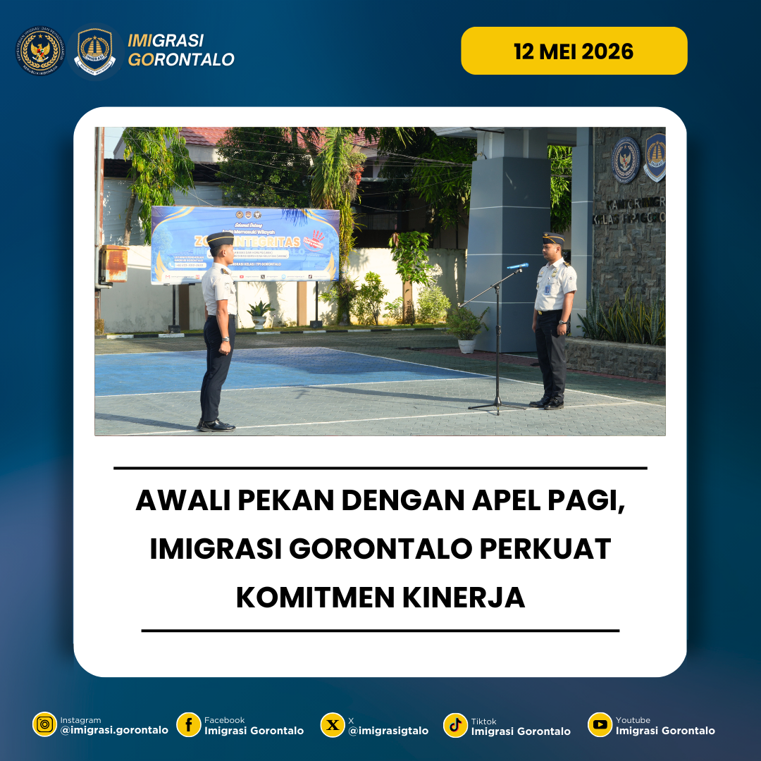 AWALI PEKAN DENGAN APEL PAGI, IMIGRASI GORONTALO PERKUAT KOMITMEN KINERJA