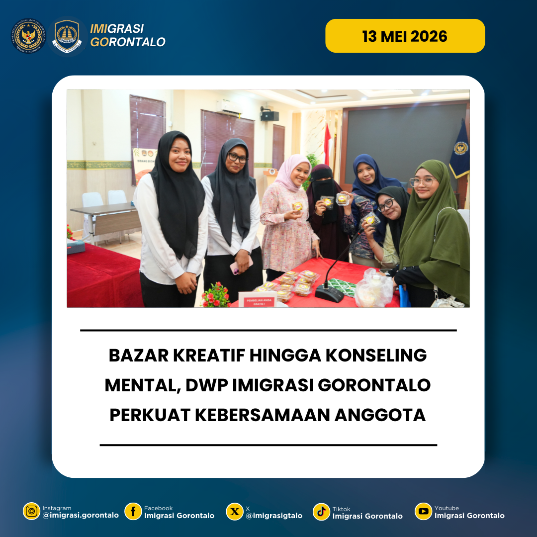 BAZAR KREATIF HINGGA KONSELING MENTAL, DWP IMIGRASI GORONTALO PERKUAT KEBERSAMAAN ANGGOTA